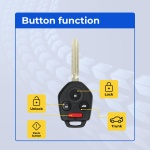 UrbanX Replacement Key Fob for 2012-2016 Subaru