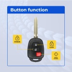 UrbanX (2-Pack) Replacement 2012-2015 Toyota Prius C Key Fob – Fcc: Hyq12Bdm, Hyq12Bel – Pn: 89070-52F60 – 3 Button - Image 2