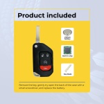 UrbanX Replacement 2018-2022 Jeep Gladiator / Wrangler Key Fob – Fcc: Oht1130261 – Pn: 68416784Ac, 68416789 – 4 Button - Image 3