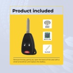 UrbanX Replacement 2006-2010 Chrysler PT Cruiser Key Fob – Fcc: Oht692427Aa, Oht692713Aa – Pn: 56040649Ac – 3 Button - Image 3