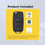 UrbanX (2-Pack) Replacement 2015 Volkswagen Beetle Key Fob – Fcc: Nbg010180T – Pn: 5K0837202, 5K0837202Ak, 5K0837202Ae – 4 Button - Image 3