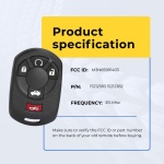 UrbanX Replacement Key Fob for 2007