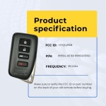 UrbanX Replacement 2020 Lexus RX350 Key Fob – Fcc: Hyq14Fbb – Pn: 89904-0E160 – 4 Button - Image 5