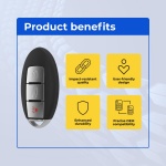 UrbanX (2-Pack) Replacement 2018-2021 Nissan Kicks & Rogue Key Fob – Fcc: Kr5Txn1 – Pn: 285E3-5Ra0A – 3 Button - Image 6