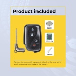 UrbanX Replacement 2014 Lexus LS460 Key Fob – Fcc: Hyq14Acx – Pn: 89904-50F90, 89904-75030 – 4 Button - Image 3