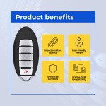 UrbanX Replacement 2019-2021 Nissan Murano Pathfinder Key Fob – Pn: 285E3-9Uf7B, 285E3-9Uf7A – 5 Button - Image 6