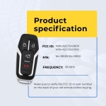 UrbanX Replacement 2016-2017 Ford Explorer Key Fob – Fcc: M3N-A2C31243300, M3N-A2C31243800, 164-R8109, 164-R8120 – Pn: 164-R8109, 164-R8120 – 4 Button - Image 5