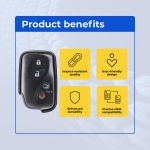 UrbanX (2-Pack) Replacement 2011 Lexus ES350 Key Fob – Fcc: Hyq14Aem, Hyq14Aab – Pn: 89904-50380 – 4 Button - Image 6