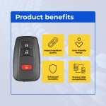 UrbanX Replacement 2021 Toyota RAV4 Key Fob – Fcc: Hyq14Fbc – Pn: 8990H-0R0108990H-0R210 – 3 Button - Image 6