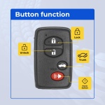 UrbanX (2-Pack) Replacement 2011 Toyota Camry Key Fob – Fcc: Hyq14Aab – Pn: 89904-06131, 89904-06130, 89904-06070 – 4 Button - Image 2
