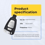 UrbanX (2-Pack) Replacement 2007-2012 Hyundai Veracruz Key Fob – Fcc: Sy5Svismkfna04 – Pn: 95440-3J600 – 4 Button - Image 5