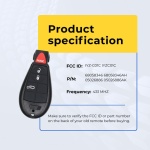 UrbanX (2-Pack) Replacement 2011 Dodge Challenger Key Fob – Fcc: Iyz-C01C, Iyzc01C – Pn: 68058346, 68058346Ah, 05026886, 05026886Ak – 4 Button - Image 5