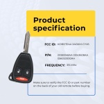 UrbanX Replacement 2006-2008 Ram Key Fob – Fcc: Kobdt04A – Pn: 05183348Aa – 3 Button - Image 5