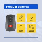 UrbanX (2-Pack) Replacement 2021 Toyota Corolla Hatchback Key Fob – Fcc: Hyq14Fbn – Pn: 8990H-12180, 8990H12180 – 3 Button - Image 6