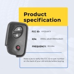 UrbanX Replacement 2017 Lexus CT200h Key Fob – Fcc: Hyq14Acx – Pn: 89904-48481 – 3 Button - Image 5