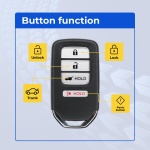 UrbanX (2-Pack) Replacement 2020 Honda Fit EX Key Fob – Fcc: Kr5V1X – Pn: 72147-T7S-A01 – 4 Button - Image 2