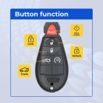 UrbanX Replacement 2016 Dodge Dart Key Fob – Fcc: M3N32297100 – Pn: 56046773Aa – 5 Button - Image 2