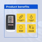 UrbanX Replacement 2017 Acura RLX Key Fob – Fcc: Kr5V1X, 2Aokm-Hd10 – Pn: 72147-Tz3-A01, 72147Tz3A01 – 4 Button - Image 6