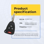 UrbanX Replacement 2007 Jeep Wrangler Key Fob – Fcc: Oht692713Aa – Pn: 68039414 – 3 Button - Image 5