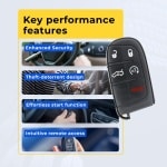 UrbanX (2-Pack) Replacement 2015-2018 Dodge Challenger Key Fob – Fcc: M3N-40821302, M3N40821302 – Pn: 56046759Af – 5 Button - Image 7