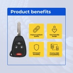 UrbanX Replacement 2012 Jeep Patriot Key Fob – Fcc: Oht692713Aa – Pn: 68039414 – 3 Button - Image 6