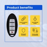 UrbanX Replacement 2017 Nissan Murano Key Fob – Fcc: 2Aokm-Ni7 – Pn: 285E3-9Pa4A, 285E3-5Aa3C, 285E3-5Aa3D – 4 Button - Image 6