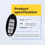 UrbanX (2-Pack) Replacement 2018 Nissan Titan Key Fob – Fcc: 2Aokm-Ni7 – Pn: 285E3-9Pa4A, 285E3-5Aa3C, 285E3-5Aa3D – 4 Button - Image 5