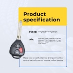 UrbanX Replacement 2010 Toyota 4Runner Key Fob – Fcc: Hyq12Bby, Hyq12Bdc – Pn: 89070-35170, 89070-42660, 89070-42750, 89070-42670 – 3 Button - Image 5