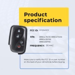 UrbanX Replacement 2012 Lexus HS250 Key Fob – Fcc: Hyq14Acx – Pn: 89904-50F90, 89904-75030 – 4 Button - Image 5