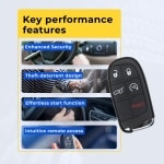 UrbanX (2-Pack) Replacement 2014-2024 Dodge Durango Key Fob – Fcc: M3N-40821302, M3N40821302 – Pn: 68143508, 68143505, 68150061 – 5 Button - Image 7