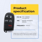 UrbanX (2-Pack) Replacement 2023 Dodge Challenger Key Fob – Fcc: N5F-A04Taa, N5Fa04Taa – Pn: 68394191, 68155687 - Image 5