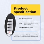 UrbanX (2-Pack) Replacement 2015-2018 Nissan Murano Key Fob – Fcc: Kr5S180144014 – Pn: 285E3-5Aa5C, 285E3-9Nf5A, 285E3-5Aa5A – 5 Button - Image 5