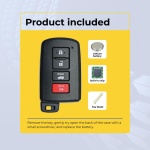 UrbanX (2-Pack) Replacement 2017 Toyota Camry Key Fob – Fcc: Hyq14Fba – Pn: 89904-06140 – 4 Button - Image 3