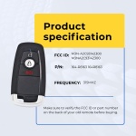 UrbanX Replacement 2018 Ford Edge Key Fob – Fcc: M3N-A2C93142300, M3Na2C93142300, 164-R8163 – Pn: 164-R8163 - Image 5