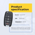 UrbanX (2-Pack) Replacement 2015-2020 Kia Sorento Key Fob – Fcc: Osloka-910T – Pn: 95430-C5100 – 4 Button - Image 5