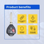 UrbanX Replacement 2011 Toyota Yaris Key Fob – Fcc: Mozb41Tg – Pn: 89070-21120, 8907021120 – 3 Button - Image 6