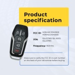 UrbanX (2-Pack) Replacement 2017 Ford Explorer Key Fob – Fcc: M3N-A2C31243300, M3Na2C31243300, 164-R8119, 164-R7989, 164-R7991 – 5 Button - Image 5