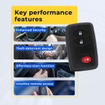 UrbanX (2-Pack) Replacement 2013 Toyota Highlander Key Fob – Fcc: Hyq14Aab – Pn: 89904-48100, 89904-06041, 89904-07030 – 3 Button - Image 7