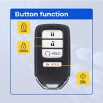 UrbanX (2-Pack) Replacement 2019 Honda Ridgeline Key Fob – Fcc: A2C97488400 – Pn: 72147-T6Z-A11 – 4 Button - Image 2