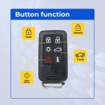 UrbanX Replacement 2017 Volvo S60 Key Fob – Fcc: Kr55Wk49266 – Pn: 30659502 – 6 Button - Image 2