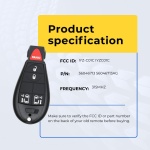 UrbanX Replacement 2014 Chrysler Town & Country Key Fob – Fcc: Iyz-C01C – Pn: 56046713, 56046713Ag – 5 Button - Image 5