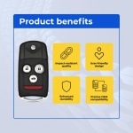 UrbanX Replacement 2009 Honda Fit Key Fob Remote FCC: MLBHLIK-1T, MLBHLIK1T PN: 35113-TK4-A00 4Btn - Image 6