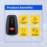 UrbanX Replacement 2020 Toyota C-Hr Key Fob – Fcc: Mozbr1Et – Pn: 89904-F4020 – 3 Button - Image 6