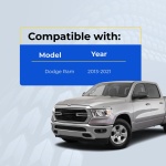 UrbanX Replacement 2014 RAM Truck Key Fob – Fcc: Gq4-53T, Gq453T – Pn: 68521302, 68521302Aa – 4 Button - Image 4