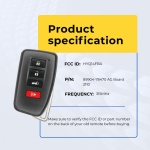 UrbanX Replacement 2020 Lexus Nx300, NX300h Key Fob – Fcc: Hyq14Fba – Pn: 89904-78470 – 4 Button - Image 5