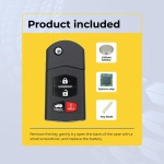 UrbanX Replacement 2006 Mazda Rx-8 Key Fob – Fcc: Kpu41788 – Pn: 4238A-41524 – 4 Button - Image 3