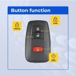 UrbanX Replacement 2021 Toyota Corolla Hatchback Key Fob – Fcc: Hyq14Fbn – Pn: 8990H-12180 – 3 Button - Image 2