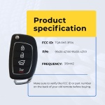 UrbanX Replacement 2013-2016 Hyundai Santa Fe Key Fob – Fcc: Tq8-Rke-3F04 – Pn: 95430-4Z100, 95430-4Z101 – 4 Button - Image 5