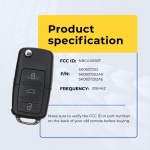 UrbanX Replacement 2012 Volkswagen GTI Key Fob – Fcc: Nbg010180T – Pn: 5K0837202 – 4 Button - Image 5