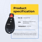 UrbanX Replacement 2014 Dodge Dart Key Fob – Fcc: M3N32297100 – Pn: 56046771Aa – 4 Button - Image 5